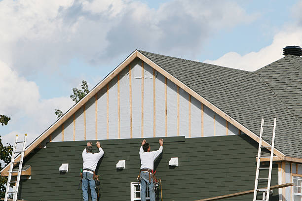 Professional Siding Replacement technician working in Brilliant, OH